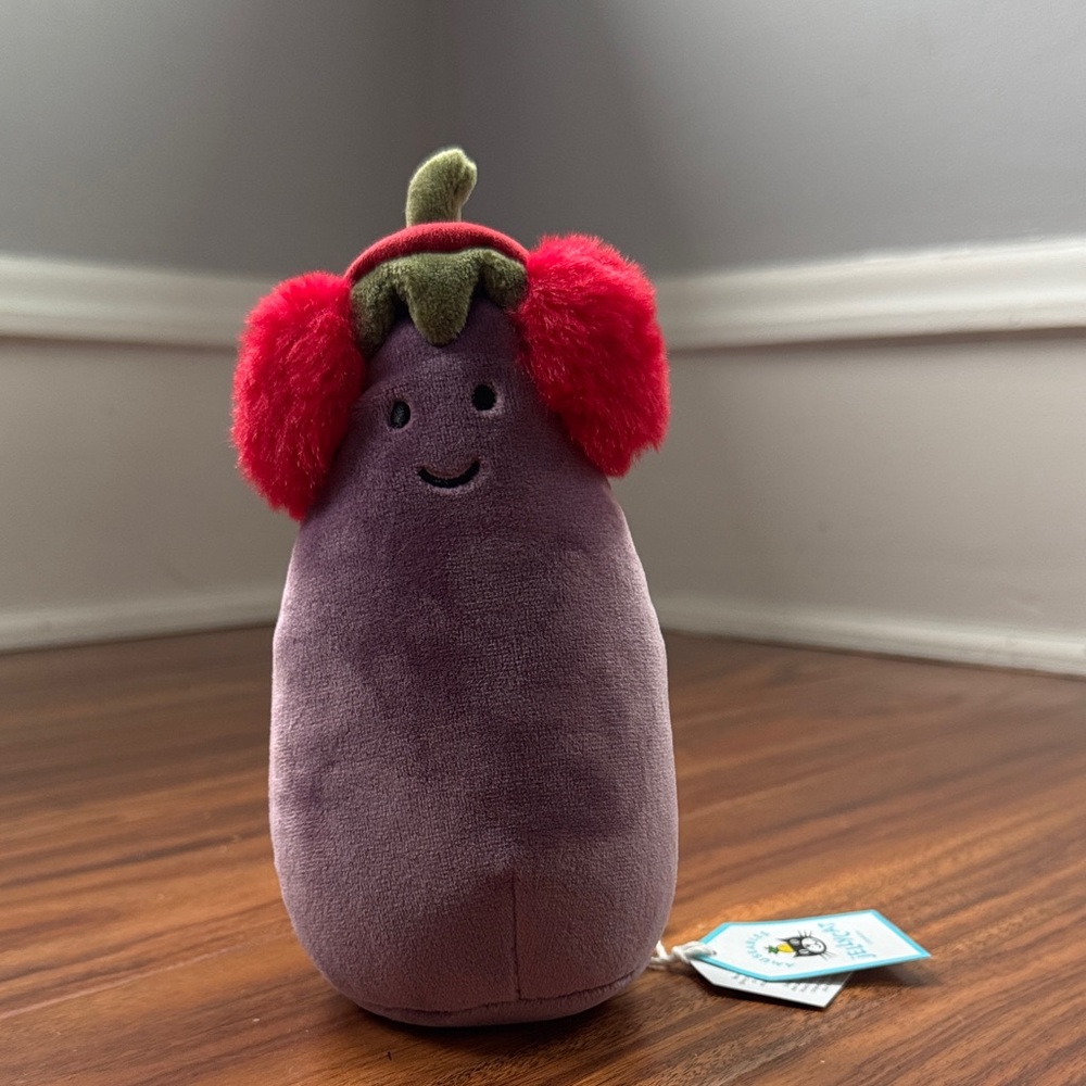 NWT RETIRED JELLYCAT Toastie Vivacious Red Eggplant